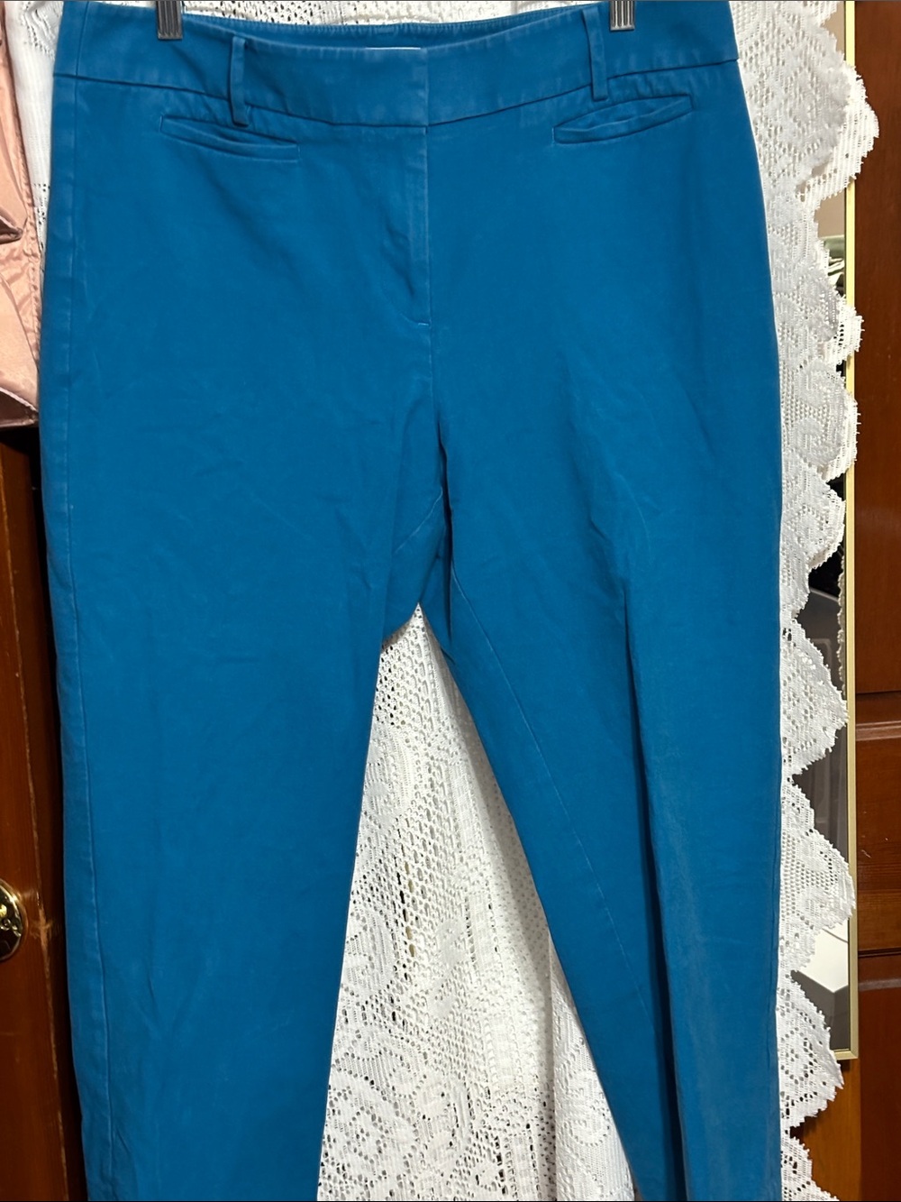 LOFT Teal Blue Skinny Stretch Pants